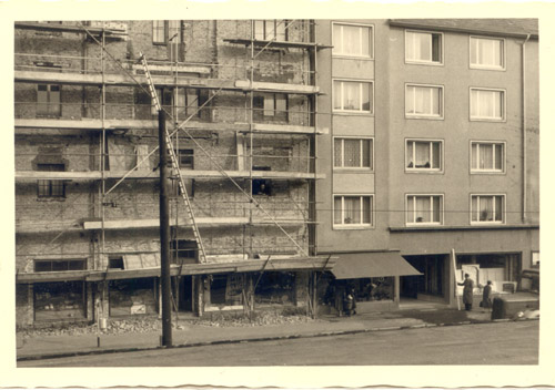 Baustelle an der Hattinger Str. 58 um 1955